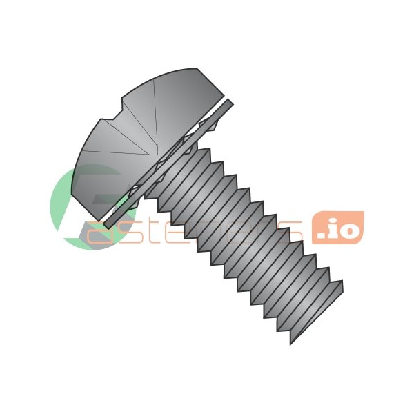 Newport Fasteners #6-32 x 1-3/4 in Phillips Pan Machine Screw, Black Zinc Plated Steel, 3000 PK 991338 - main
